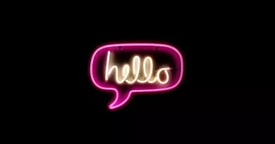 Hello neon sign