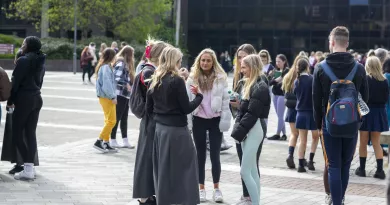 Students on Plaza