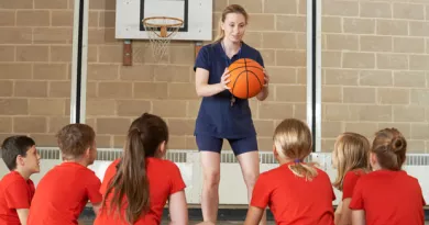 Teaching basketball to students