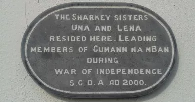 Memorial Plaque to Una and Lena Sharkey, Strokestown, Co Roscommon.