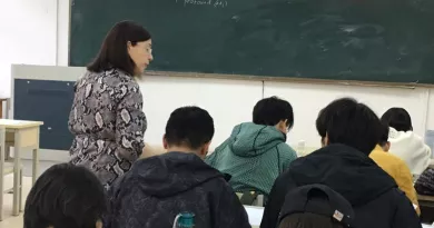 Teacher at top of class