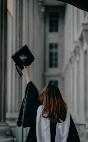 Graduate with cap