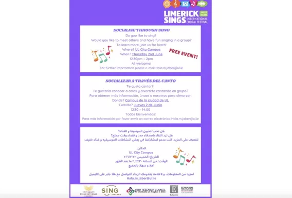 Limerick Sings: Socialise through Song!