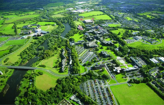 image shows University of Limerick from above 