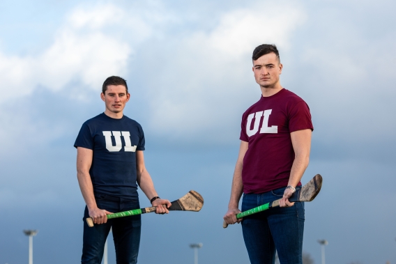 A picture of Limerick hurlers and UL graduates Gearoid Hegarty and Kyle Hayes