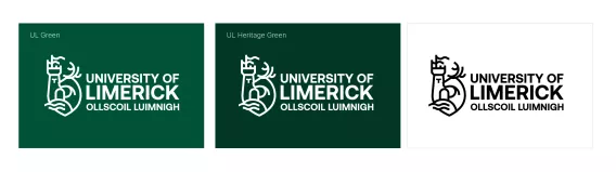 University of Limerick black and white logos