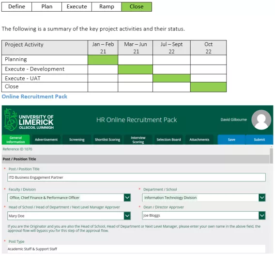 HR Online Recruitment Packs timings