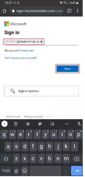 Microsoft log in