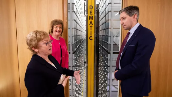 Minister simon harris visit to UL campus, Glucksman Library