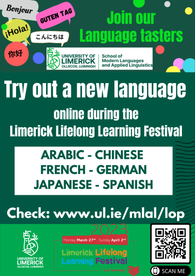 Image shows languages on offer and says "Try out a new language"