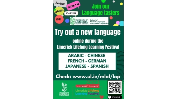 Image lists languages on offer and says "Try out a new language"
