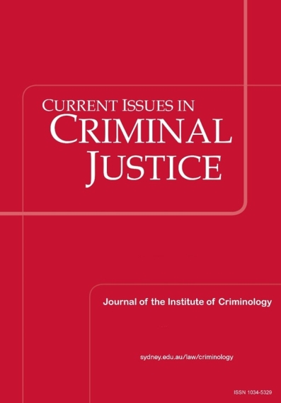 Current Issues in Criminal Justice cover