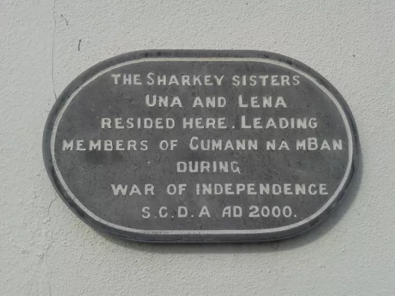 Memorial Plaque to Una and Lena Sharkey, Strokestown, Co Roscommon.