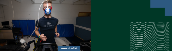Banner image with Blue and Green with the HRI logo