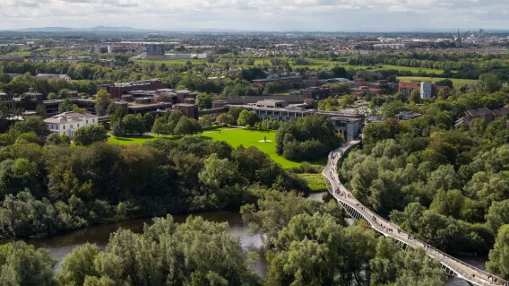 aerial view of campus