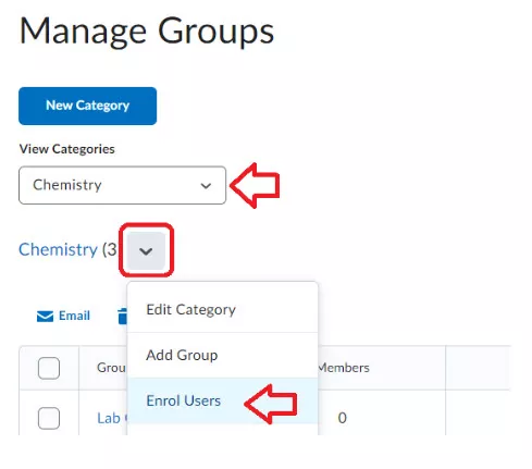 Manage Groups screenshot