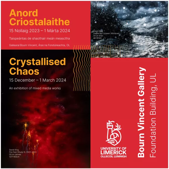 poster for crystallised chaos exhibition 