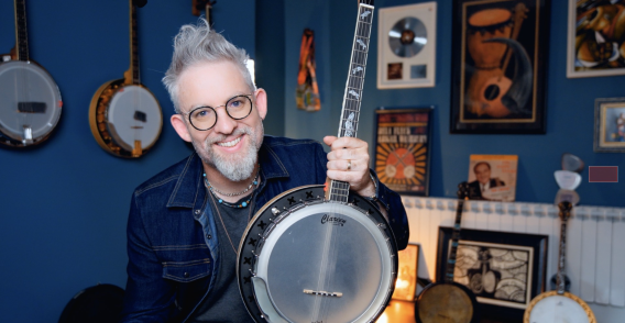 Man holding banjo