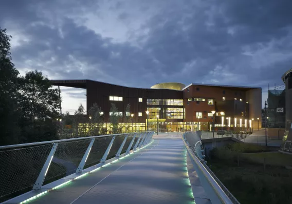 IWA building at night