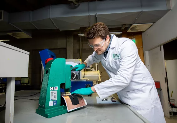 Dr David McNulty building a battery cell at the Bernal Institute