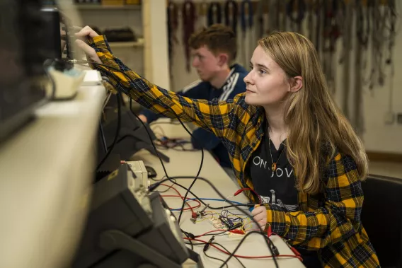 girl doing stuff with computers