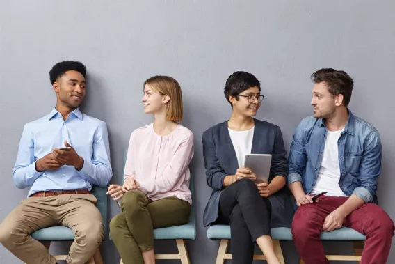 people sitting on chairs