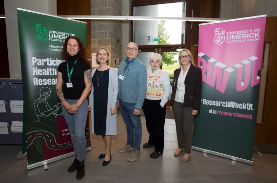 L to R: Dr Susann Huschke, Lorna Kerin, Dr Jon Salsberg, Pattie Punch, Dr Erla Harden (Shannon Family Resource Centre)