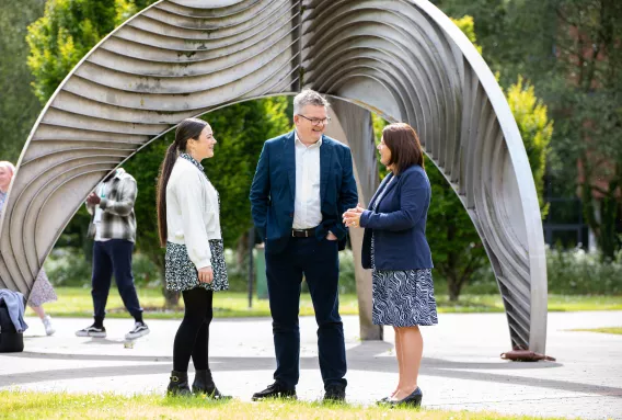 Pictured at the 9th Public and Patient Involvement Summer School, University of Limerick were, Martha Killilea, Univeristy of Galway, Simon Denegri, OBE and Dr Ruth McMenamin, Univeristy of Galway. 