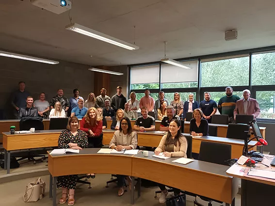 Management Pathway students in a lecture room