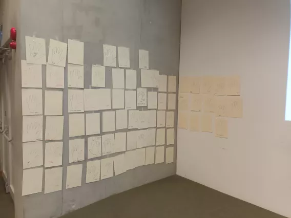 Picture of group ideas on a wall