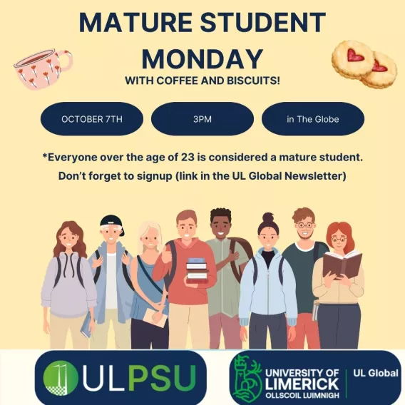 Mature Student Monday Coffee Meetup poster