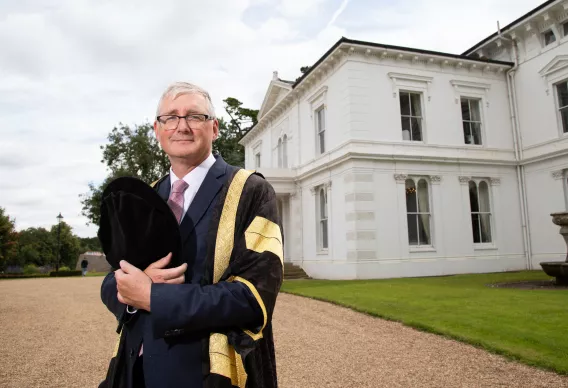 Shane Kilcommins outside Plassey House