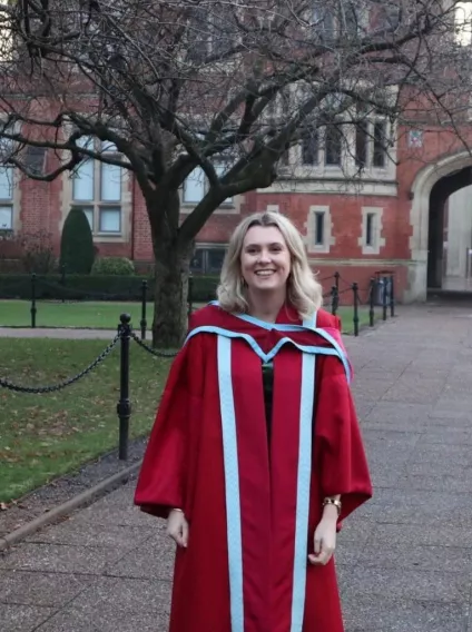 university graduate in robes