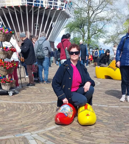 women in novelty dutch clogs