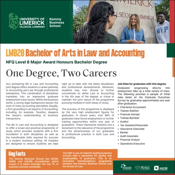 Law and Accounting brochure cover