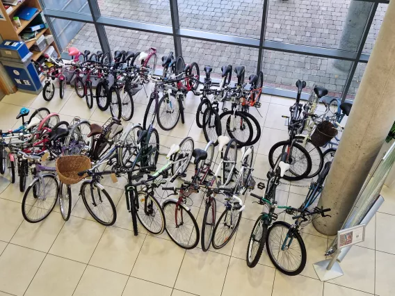 bikes in KBS lobby