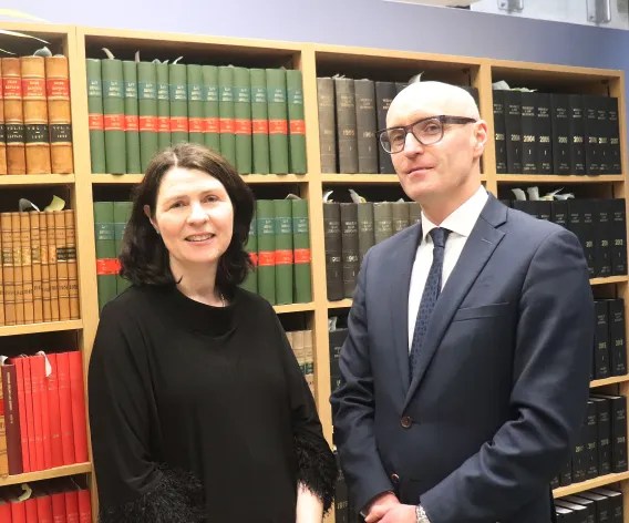 A picture of Professor Lucy Ann Buckley with Adjunct Professor Stephen Keogh