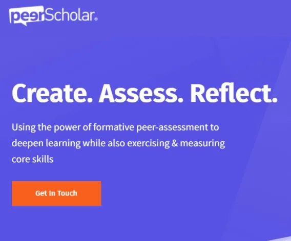 PeerScholar snapshot states Create Assess Reflect