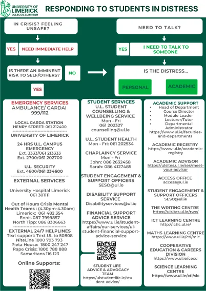 Responding to Students in Distress Flowchart