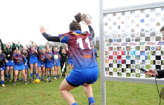 Cáit celebrating their win