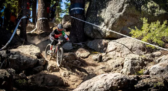 Leah mountain biking