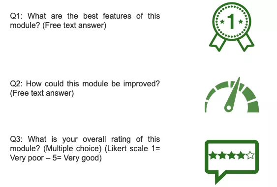 Image appointing three general evaluation questions, full text in document attached 