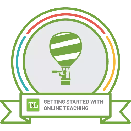 Getting Started with Online Teaching digital badge 