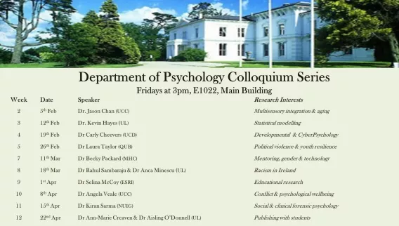 Psychology Seminar Series Spring 2016