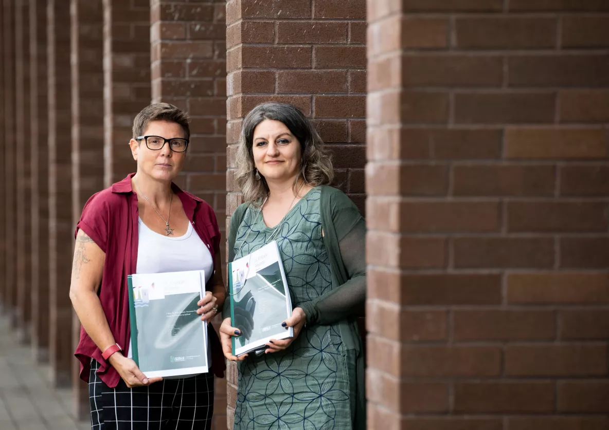 Two of the researchers pictured at UL