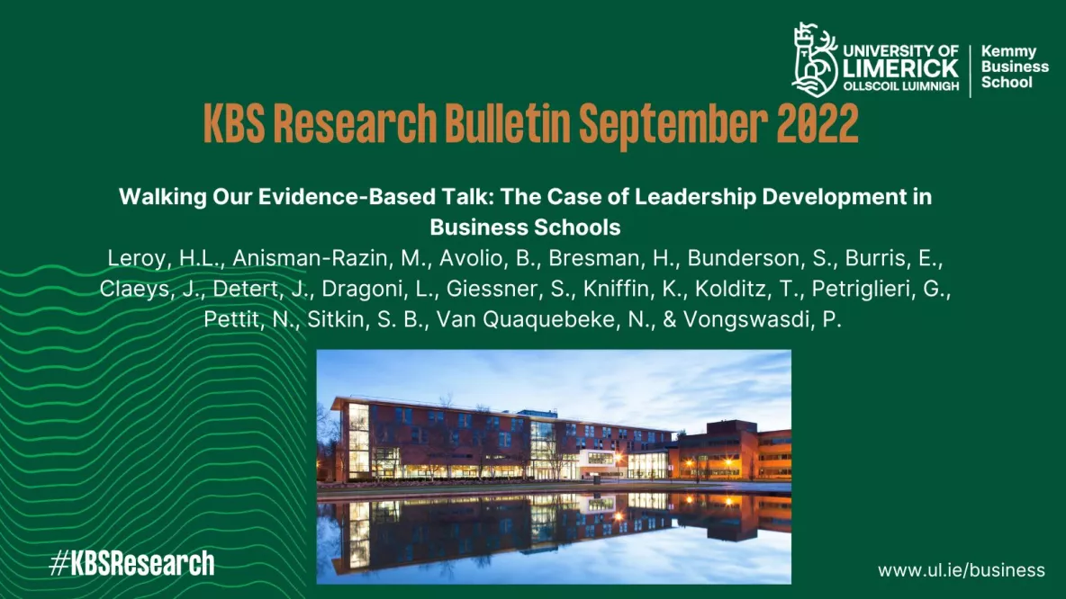 KBS Research Bulletin September 2022