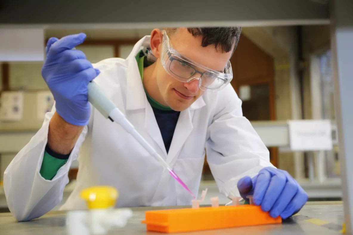 James Conheady working in the lab in UL