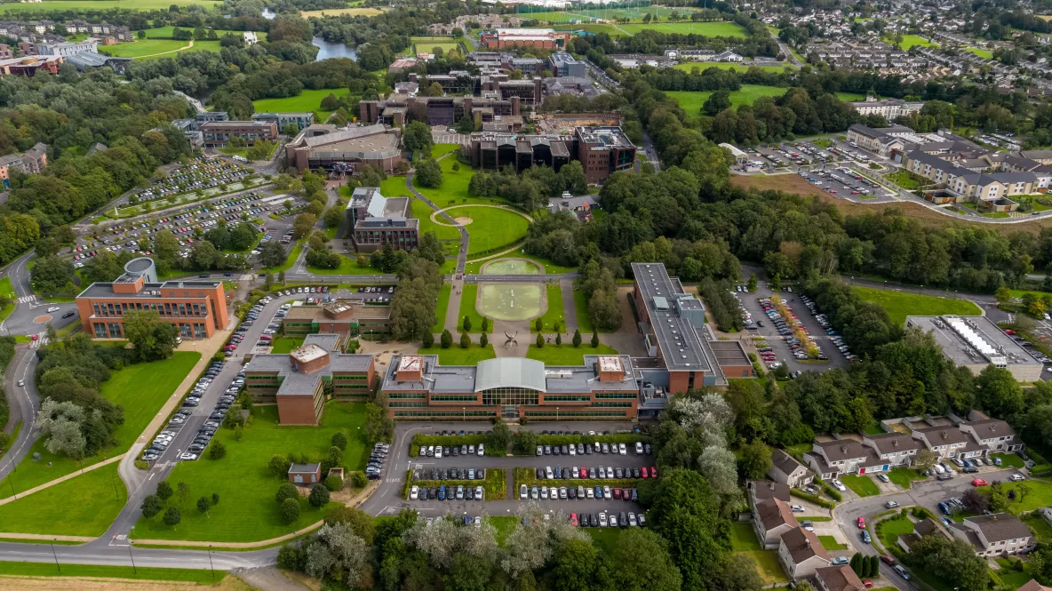 An aerial image of the UL campus