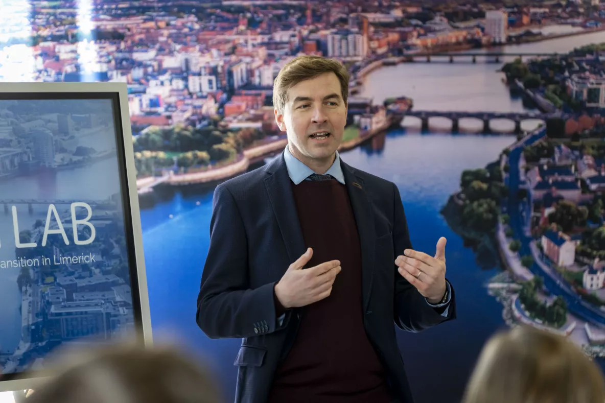 A picture of Stephen Kinsella at the Smart Lab launch