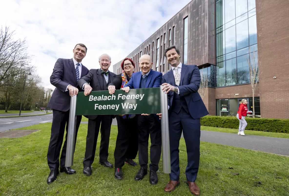 A group at UL launching the new Feeney Way